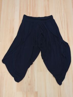 Popana Navy Harem Cropped Ankle Pants
